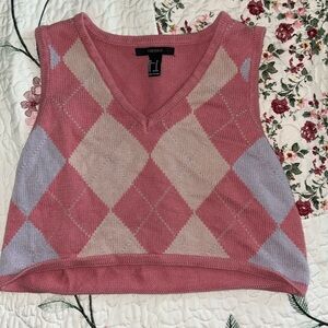 Forever 21 Plaid Pattern Crop Top